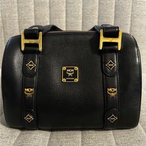 MCM Saffiano Leather Boston Bag